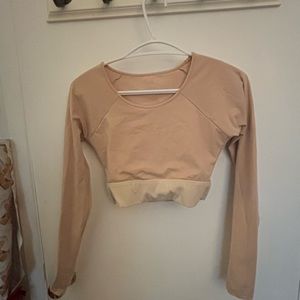 Beige exercise top